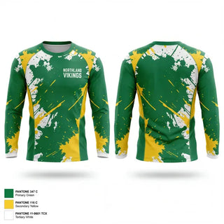 Long Sleeve Performance Shirt, Northland Vikings, Track & Field, Teamtime, Team time, sublimation, custom sports apparel, team uniforms, spirit wear, spiritwear, sports uniforms, custom shirts, team store, custom team store, fundraiser sports, apparel fundraiser