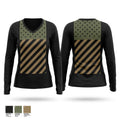 Ask Me 343 Women's Long Sleeve V-neck Shirt - 1