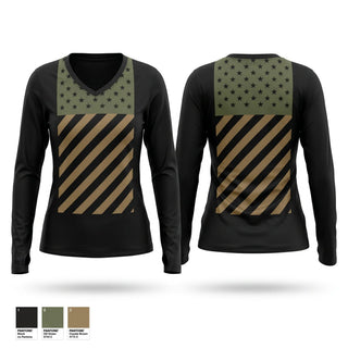 Womens Long Sleeve Vneck Shirt, Ask Me 343, Police, Teamtime, Team time, sublimation, custom sports apparel, team uniforms, spirit wear, spiritwear, sports uniforms, custom shirts, team store, custom team store, fundraiser sports, apparel fundraiser