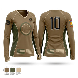 Womens Long Sleeve Vneck Shirt, SETAF-AF, Army, Teamtime, Team time, sublimation, custom sports apparel, team uniforms, spirit wear, spiritwear, sports uniforms, custom shirts, team store, custom team store, fundraiser sports, apparel fundraiser