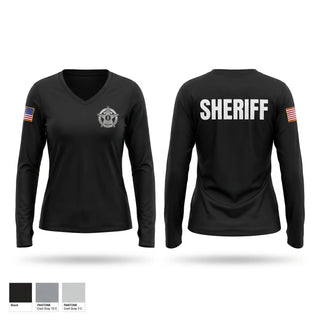 Womens Long Sleeve Vneck Shirt, Lewis county sheriff, Police, Teamtime, Team time, sublimation, custom sports apparel, team uniforms, spirit wear, spiritwear, sports uniforms, custom shirts, team store, custom team store, fundraiser sports, apparel fundraiser