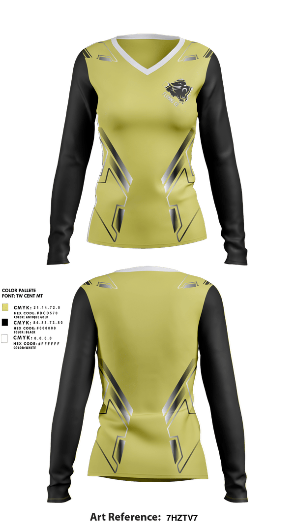 Womens Long Sleeve Vneck Shirt, Panthers, Women's Volleyball, Teamtime, Team time, sublimation, custom sports apparel, team uniforms, spirit wear, spiritwear, sports uniforms, custom shirts, team store, custom team store, fundraiser sports, apparel fundraiser