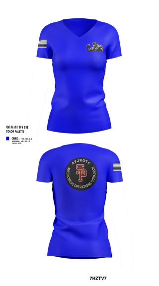 Womens Short Sleeve Vneck Shirt, AFJROTC MS-081 DRONE TEAM, , Teamtime, Team time, sublimation, custom sports apparel, team uniforms, spirit wear, spiritwear, sports uniforms, custom shirts, team store, custom team store, fundraiser sports, apparel fundraiser