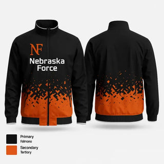 Windbreaker, Nebraska Force, Softball, Teamtime, Team time, sublimation, custom sports apparel, team uniforms, spirit wear, spiritwear, sports uniforms, custom shirts, team store, custom team store, fundraiser sports, apparel fundraiser