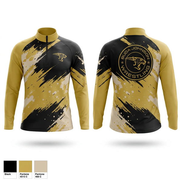 Quarter Zip Jacket, Buda Johnson Jaguars Wrestling, Wrestling, Teamtime, Team time, sublimation, custom sports apparel, team uniforms, spirit wear, spiritwear, sports uniforms, custom shirts, team store, custom team store, fundraiser sports, apparel fundraiser