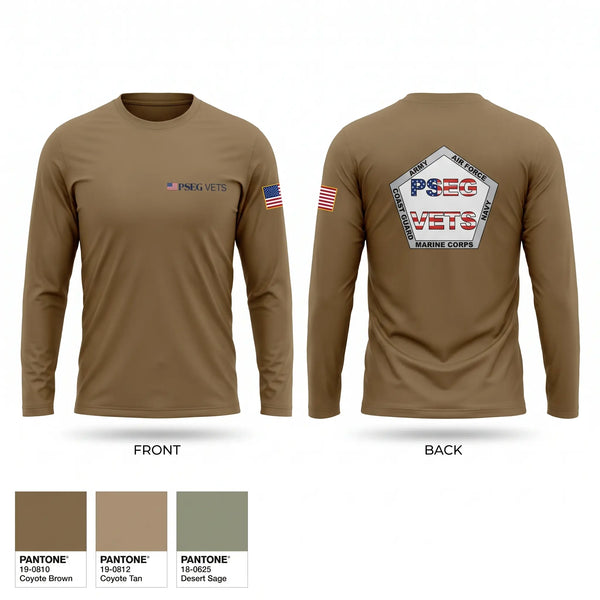 Long Sleeve Performance Shirt, PSEG VETS, Army, Teamtime, Team time, sublimation, custom sports apparel, team uniforms, spirit wear, spiritwear, sports uniforms, custom shirts, team store, custom team store, fundraiser sports, apparel fundraiser