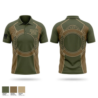 Short Sleeve Performance Polo, Marine Corps Security Force Battalion Kings Bay, Marines, Teamtime, Team time, sublimation, custom sports apparel, team uniforms, spirit wear, spiritwear, sports uniforms, custom shirts, team store, custom team store, fundraiser sports, apparel fundraiser