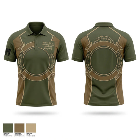 Short Sleeve Performance Polo, Marine Corps Security Force Battalion Kings Bay, Marines, Teamtime, Team time, sublimation, custom sports apparel, team uniforms, spirit wear, spiritwear, sports uniforms, custom shirts, team store, custom team store, fundraiser sports, apparel fundraiser