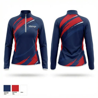 Quarter Zip Jacket, Vikings, Softball, Teamtime, Team time, sublimation, custom sports apparel, team uniforms, spirit wear, spiritwear, sports uniforms, custom shirts, team store, custom team store, fundraiser sports, apparel fundraiser