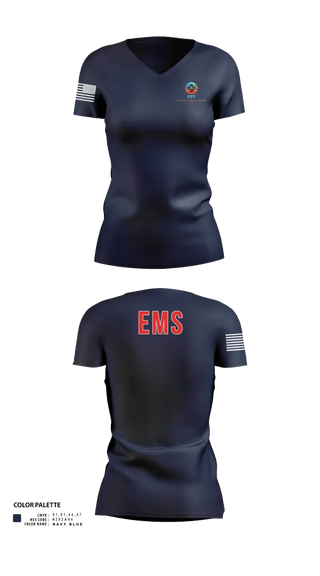 Womens Short Sleeve Vneck Shirt, OTF EMS, EMS/EMT, Teamtime, Team time, sublimation, custom sports apparel, team uniforms, spirit wear, spiritwear, sports uniforms, custom shirts, team store, custom team store, fundraiser sports, apparel fundraiser