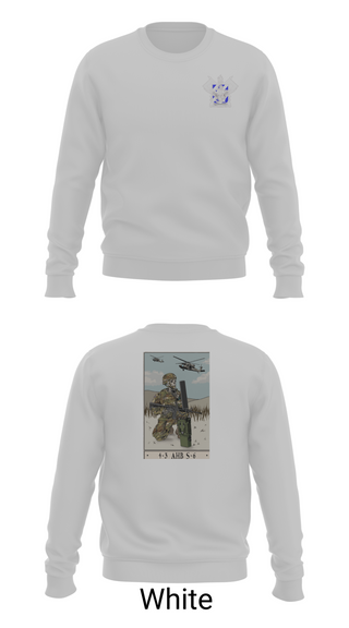 Crew Neck Sweatshirt, 4-3 HHC, Army, Teamtime, Team time, sublimation, custom sports apparel, team uniforms, spirit wear, spiritwear, sports uniforms, custom shirts, team store, custom team store, fundraiser sports, apparel fundraiser