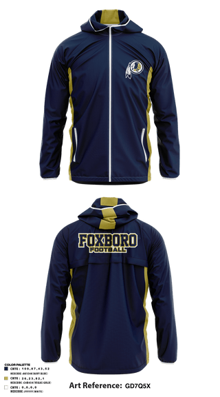 Windbreaker, Foxboro Youth Football And Cheerleading, Football, Teamtime, Team time, sublimation, custom sports apparel, team uniforms, spirit wear, spiritwear, sports uniforms, custom shirts, team store, custom team store, fundraiser sports, apparel fundraiser