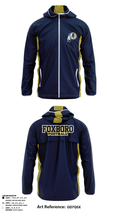 Foxboro Youth Football And Cheerleading 62763513 Windbreaker - 5