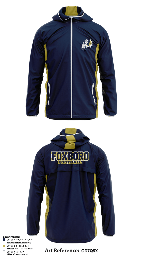 Windbreaker, Foxboro Youth Football And Cheerleading, Football, Teamtime, Team time, sublimation, custom sports apparel, team uniforms, spirit wear, spiritwear, sports uniforms, custom shirts, team store, custom team store, fundraiser sports, apparel fundraiser