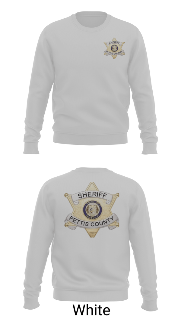 Crew Neck Sweatshirt, Pettis County Sherrifs Office, Police, Teamtime, Team time, sublimation, custom sports apparel, team uniforms, spirit wear, spiritwear, sports uniforms, custom shirts, team store, custom team store, fundraiser sports, apparel fundraiser