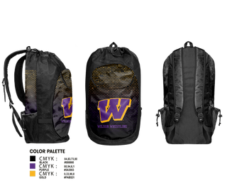 Gear Bag, Wilson High School Wrestling, Wrestling, Teamtime, Team time, sublimation, custom sports apparel, team uniforms, spirit wear, spiritwear, sports uniforms, custom shirts, team store, custom team store, fundraiser sports, apparel fundraiser