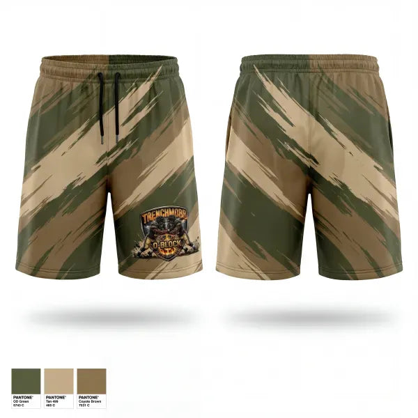Athletic Shorts With Pockets, TrenchMOBB OBLOCK, , Teamtime, Team time, sublimation, custom sports apparel, team uniforms, spirit wear, spiritwear, sports uniforms, custom shirts, team store, custom team store, fundraiser sports, apparel fundraiser