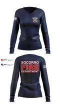 Socorro fire department  Women's Long Sleeve V-neck Shirt - 1