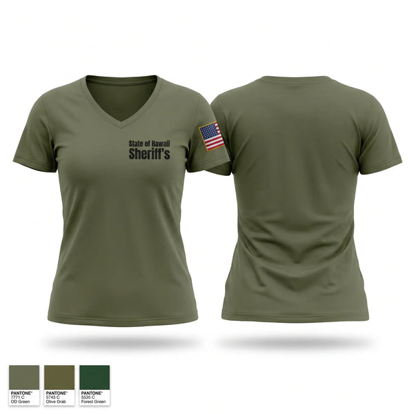 State of Hawaii Sheriffs Women's Short Sleeve V-neck Shirt - 1