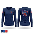 Baxter Fire Department Women's Long Sleeve V-neck Shirt - 1