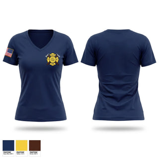 Womens Short Sleeve Vneck Shirt, Listie Vol Fire Co, Fire Department, Teamtime, Team time, sublimation, custom sports apparel, team uniforms, spirit wear, spiritwear, sports uniforms, custom shirts, team store, custom team store, fundraiser sports, apparel fundraiser