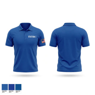 Short Sleeve Performance Polo, Station 1, Fire Department, Teamtime, Team time, sublimation, custom sports apparel, team uniforms, spirit wear, spiritwear, sports uniforms, custom shirts, team store, custom team store, fundraiser sports, apparel fundraiser