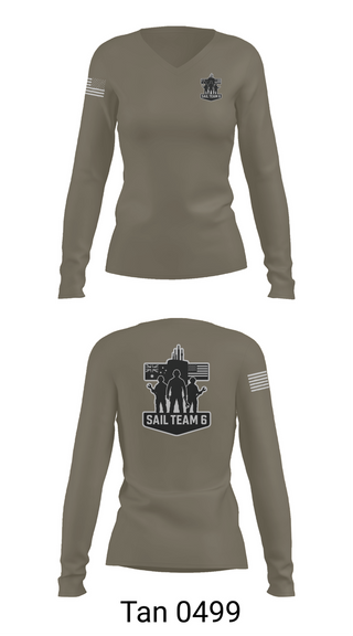 Womens Long Sleeve Vneck Shirt, Sail team 6, , Teamtime, Team time, sublimation, custom sports apparel, team uniforms, spirit wear, spiritwear, sports uniforms, custom shirts, team store, custom team store, fundraiser sports, apparel fundraiser