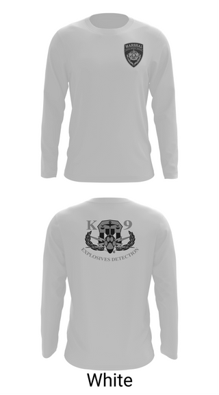 Long Sleeve Performance Shirt, Judicial Marshal Explosive Detection, Police, Teamtime, Team time, sublimation, custom sports apparel, team uniforms, spirit wear, spiritwear, sports uniforms, custom shirts, team store, custom team store, fundraiser sports, apparel fundraiser