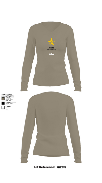 ARCC 53537079 Women's Long Sleeve V-neck Shirt - 62