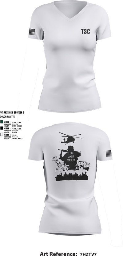 TSC 22605296 Women's Short Sleeve V-neck Shirt - 3