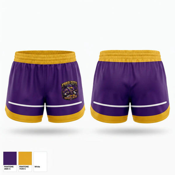 Womens Shorts, Ford city ducks, , Teamtime, Team time, sublimation, custom sports apparel, team uniforms, spirit wear, spiritwear, sports uniforms, custom shirts, team store, custom team store, fundraiser sports, apparel fundraiser