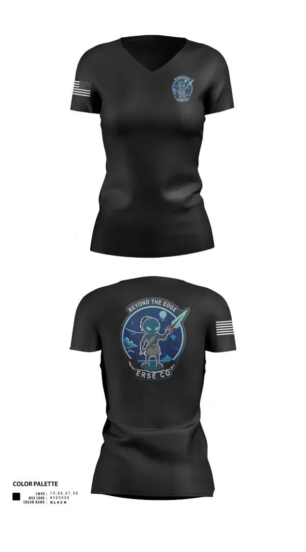 Womens Short Sleeve Vneck Shirt, ERSE Company, Army, Teamtime, Team time, sublimation, custom sports apparel, team uniforms, spirit wear, spiritwear, sports uniforms, custom shirts, team store, custom team store, fundraiser sports, apparel fundraiser