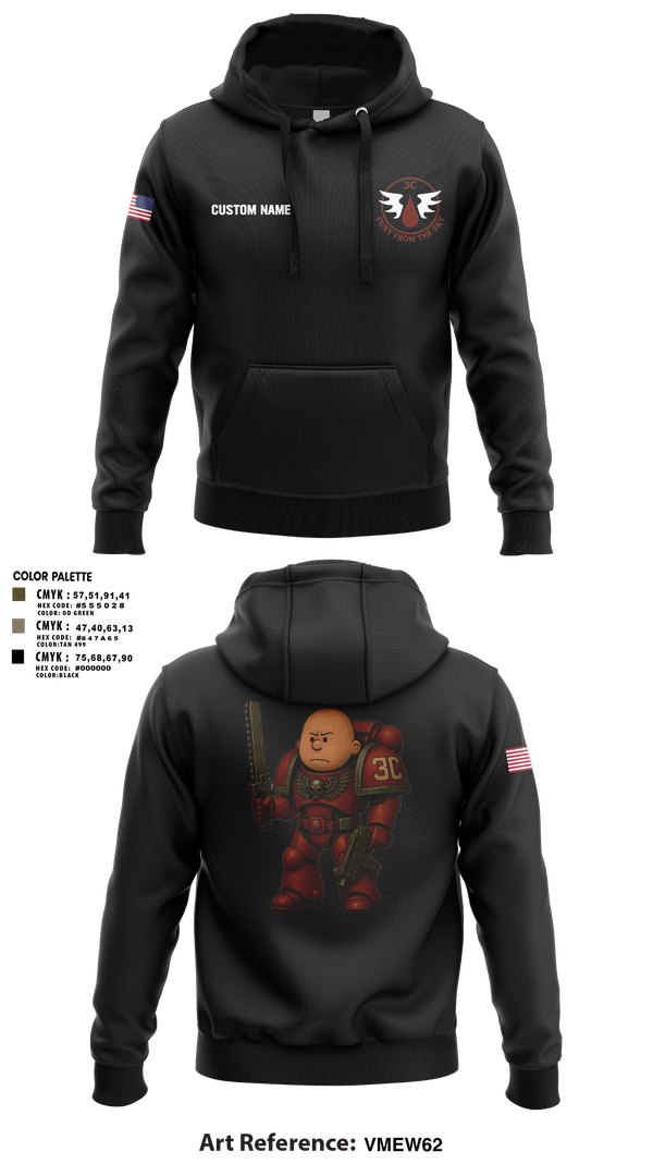 Hoodie, CCo, 1-508PIR (OG), Army, Teamtime, Team time, sublimation, custom sports apparel, team uniforms, spirit wear, spiritwear, sports uniforms, custom shirts, team store, custom team store, fundraiser sports, apparel fundraiser