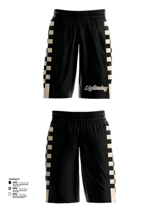 Athletic Shorts With Pockets, Lightning, Men's Basketball, Teamtime, Team time, sublimation, custom sports apparel, team uniforms, spirit wear, spiritwear, sports uniforms, custom shirts, team store, custom team store, fundraiser sports, apparel fundraiser