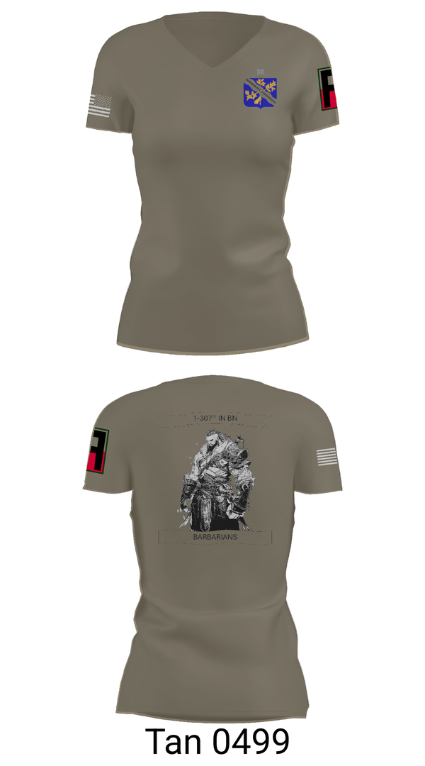 Womens Short Sleeve Vneck Shirt, 1-306th IN BN, , Teamtime, Team time, sublimation, custom sports apparel, team uniforms, spirit wear, spiritwear, sports uniforms, custom shirts, team store, custom team store, fundraiser sports, apparel fundraiser