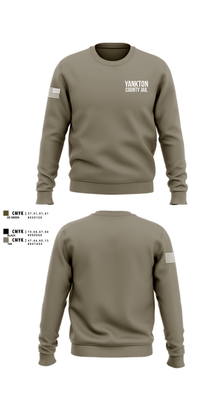Crew Neck Sweatshirt, Yankton County Jail, Police, Teamtime, Team time, sublimation, custom sports apparel, team uniforms, spirit wear, spiritwear, sports uniforms, custom shirts, team store, custom team store, fundraiser sports, apparel fundraiser