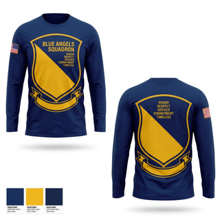 Long Sleeve Performance Shirt, Blue Angles Squadron, Navy, Teamtime, Team time, sublimation, custom sports apparel, team uniforms, spirit wear, spiritwear, sports uniforms, custom shirts, team store, custom team store, fundraiser sports, apparel fundraiser