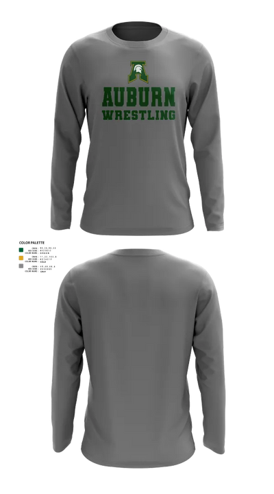 Auburn Trojan Wrestling 5731450 Long Sleeve Performance Shirt 21