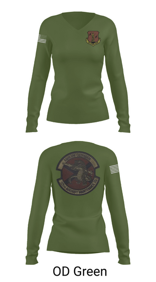 Womens Long Sleeve Vneck Shirt, 125th Tactical Aircraft Maintenance SQ, , Teamtime, Team time, sublimation, custom sports apparel, team uniforms, spirit wear, spiritwear, sports uniforms, custom shirts, team store, custom team store, fundraiser sports, apparel fundraiser