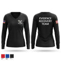 Federal Bureau of Prisons Evidence Recovery Team 83408310 Women's Long Sleeve V-neck Shirt - 1