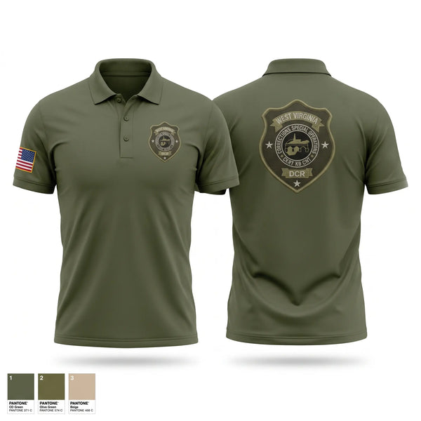 Short Sleeve Performance Polo, WVDCR Special Operations, Police, Teamtime, Team time, sublimation, custom sports apparel, team uniforms, spirit wear, spiritwear, sports uniforms, custom shirts, team store, custom team store, fundraiser sports, apparel fundraiser