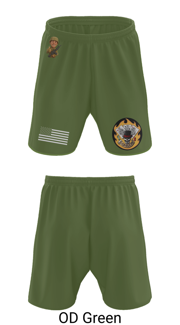 Athletic Shorts With Pockets, 2-69 GCo, Army, Teamtime, Team time, sublimation, custom sports apparel, team uniforms, spirit wear, spiritwear, sports uniforms, custom shirts, team store, custom team store, fundraiser sports, apparel fundraiser