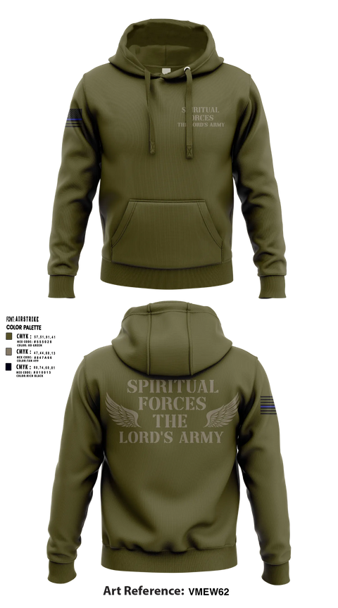 Hoodie, Spiritual Forces The Lords Army, Army, Teamtime, Team time, sublimation, custom sports apparel, team uniforms, spirit wear, spiritwear, sports uniforms, custom shirts, team store, custom team store, fundraiser sports, apparel fundraiser