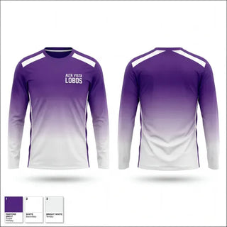 Long Sleeve Performance Shirt, Alta vista Lobos, Track & Field, Teamtime, Team time, sublimation, custom sports apparel, team uniforms, spirit wear, spiritwear, sports uniforms, custom shirts, team store, custom team store, fundraiser sports, apparel fundraiser