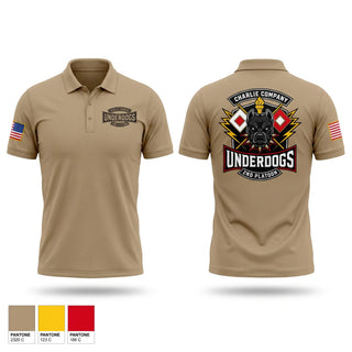 Short Sleeve Performance Polo, C co 2nd plt Underdogs, Army, Teamtime, Team time, sublimation, custom sports apparel, team uniforms, spirit wear, spiritwear, sports uniforms, custom shirts, team store, custom team store, fundraiser sports, apparel fundraiser
