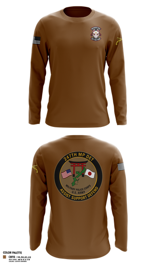 Long Sleeve Performance Shirt, 247TH Military Police Detachment, Army, Teamtime, Team time, sublimation, custom sports apparel, team uniforms, spirit wear, spiritwear, sports uniforms, custom shirts, team store, custom team store, fundraiser sports, apparel fundraiser