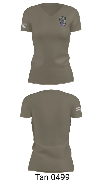 Pennridge Regional Police 51879565 Women's Short Sleeve V-neck Shirt - 65
