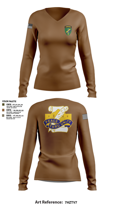 321st CA 45923194 Women's Long Sleeve V-neck Shirt - 4