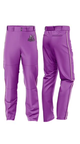 Baseball Pants, Clarksville Phantoms, Baseball, Teamtime, Team time, sublimation, custom sports apparel, team uniforms, spirit wear, spiritwear, sports uniforms, custom shirts, team store, custom team store, fundraiser sports, apparel fundraiser