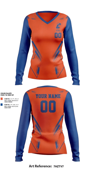 Womens Long Sleeve Vneck Shirt, Catskill Volleyball, Women's Volleyball, Teamtime, Team time, sublimation, custom sports apparel, team uniforms, spirit wear, spiritwear, sports uniforms, custom shirts, team store, custom team store, fundraiser sports, apparel fundraiser